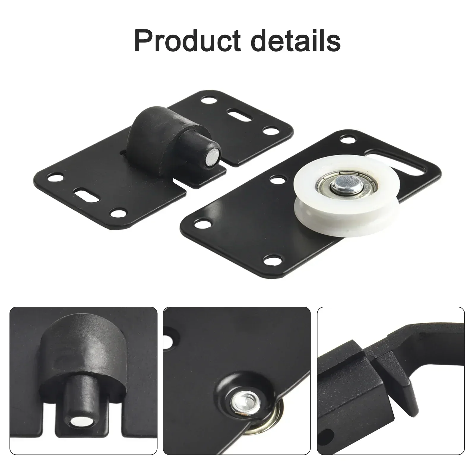 1 Set Sliding Door Rollers Mute Nylon Wheels Gear Track Kit 30mm Furniture Roller Wheel Sliding Door Runner For Wardrobe Cabinet