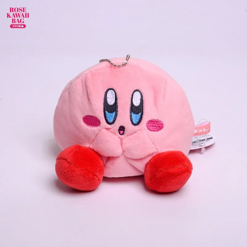 

Kawaii Kirby Bag Cartoon Plush Storage Bag Pp Cotton Keychain Pendant High-capacity Kirby Plush Wallet Pendant for Children Gift