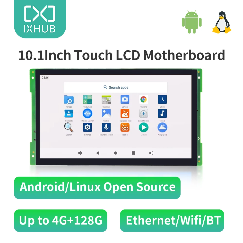 

IXHUB 10.1 Inch Capacitive Touch Screen Android Display Monitor Capable for Google Play Services Android Linux Intelligent life