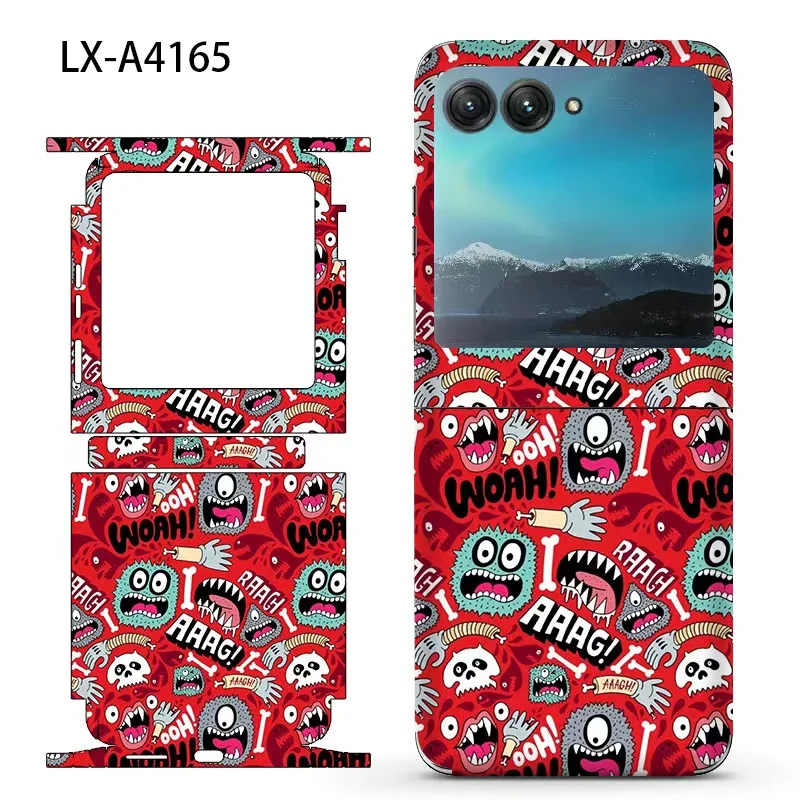 Colorful Nebula Decal Skin Per Moto Razr 40 Ultra Back Screen Protector Film Cover Wrap 3M Adesivo Resistente Antigraffio