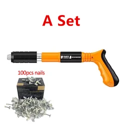 Mini pistolet à ongles manuel en acier, outil de Rivet, fil d'ancrage mural de plafond, dispositif de rainurage, fixation murale domestique, travail des métaux, outils 