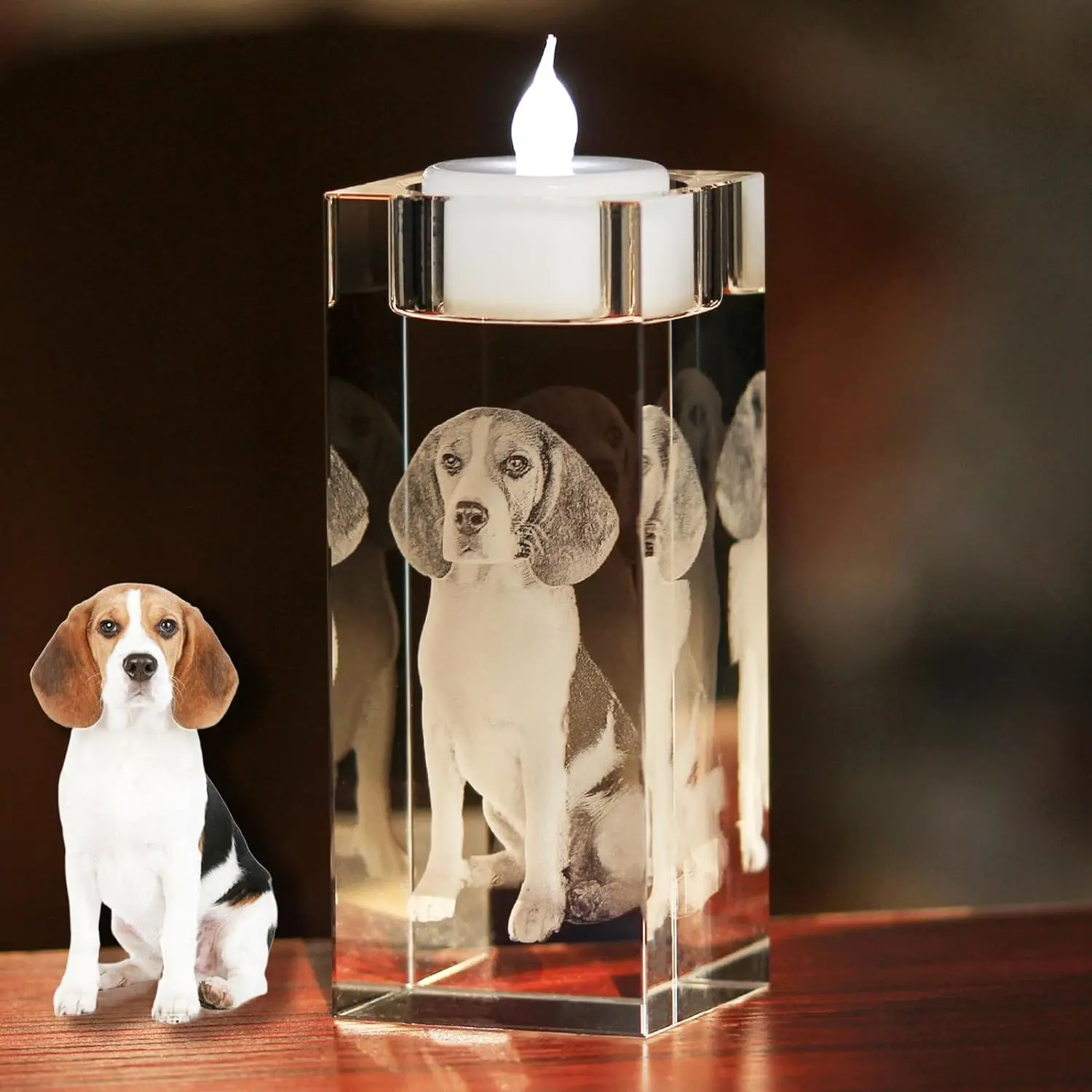 Personalized Photo Crystal Candle Holder 6 | Personalized Photo Crystal Candle Holder 5