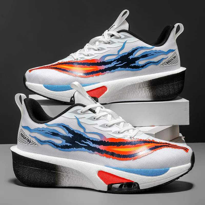 Men's Athletic Running Shoes - Lightweight Cushioning, Non-Slip Sole, Breathable Sneakers, Comfortable Lining, Suitable for Gym, Jogging, Casual Wear - Versatile for All Seasons, Stylish Design, Stable Lace-Up Closure.