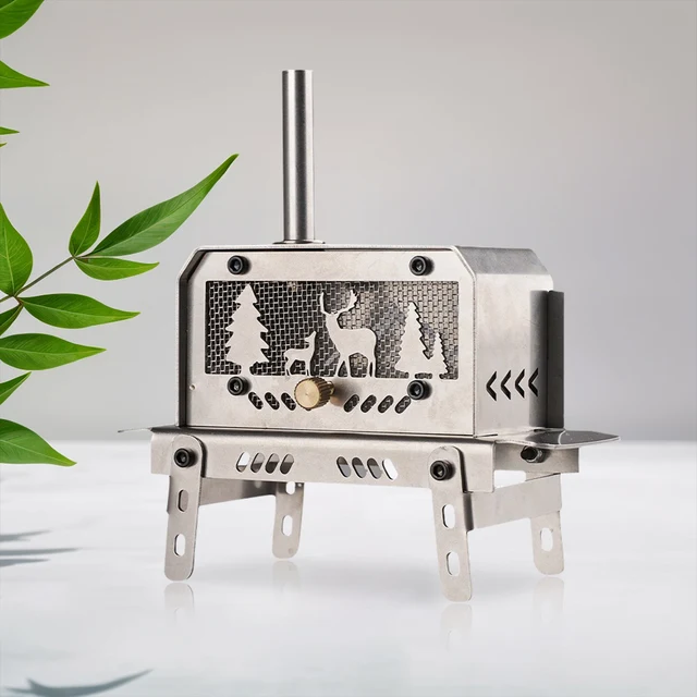 Stainless Steel Charcoal & Wood Stove 6
