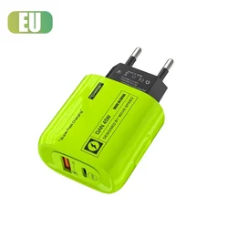 High - Speed 45W GaN Fast Charging Wall Adapter with USB Type C - Universal EU/US/UK Plug for EU