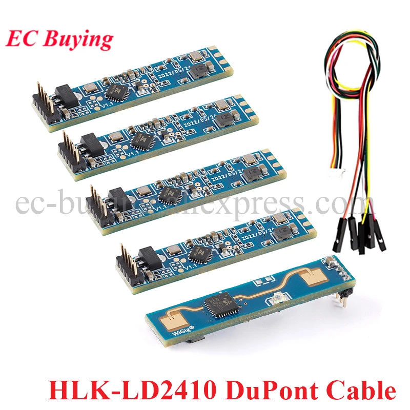 HLK LD2410 스마트 인체 감지 레이더 모듈, 밀리미터파 모션 스위치 센서 모듈, LD2410, 24G, FMCW ...