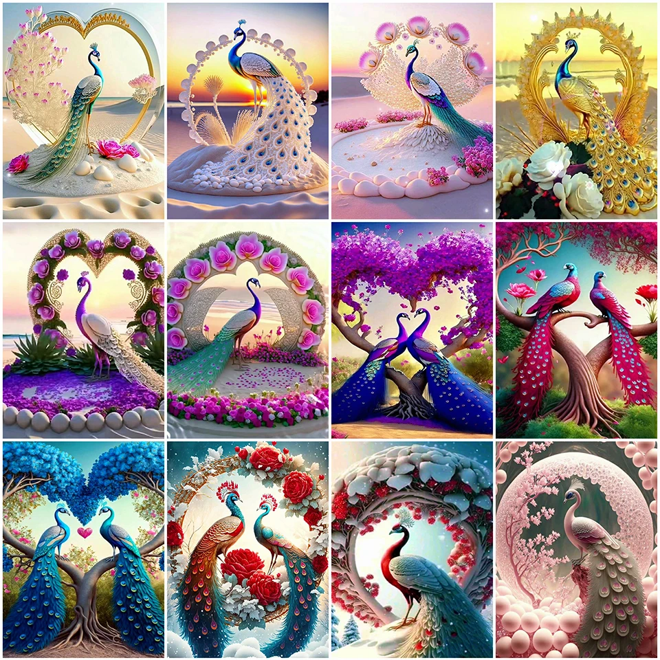 Evershine 5D Diamond Painting Peacock New Arrival Full Square Mosaic Diamond Embroidery Animal