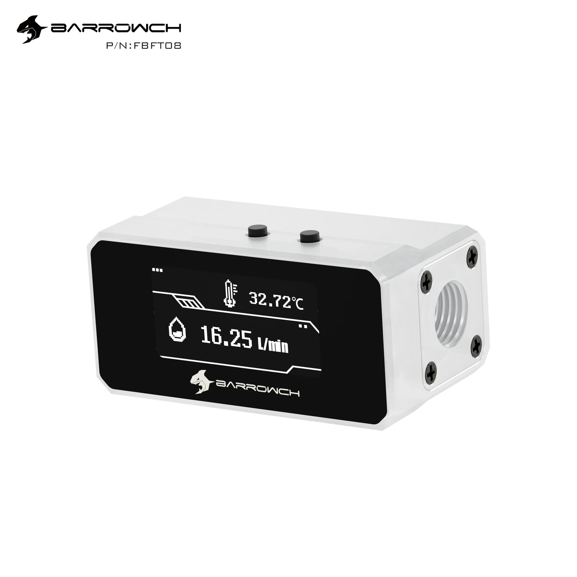 Barrowch-digital Flow Temperature Monitor pc Refrigeração a Água Protetor Inteligente Alarme Fbft08 - Imagem 3