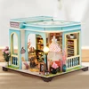 DIY Wooden Miniature Model Kit Tailor Shop Casa 3D Puzzle Dollhouse With Furniture Lights Roombox Home Decor for Friends Gifts 1