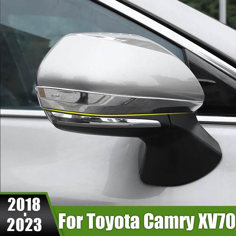 

For Toyota Camry XV70 70 2018 2019 2020 2021 2022 2023 ABS Car Rearview Mirror Cover Trim Sticker Strip Decorative Accessories