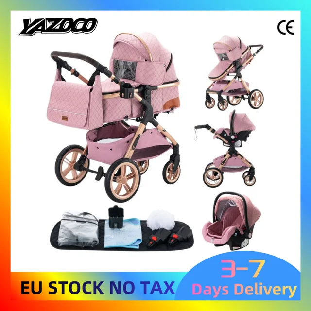 Poussette 3 en 1 pour bébé, voiturette pour bébé, articles pour nouveau-né, poussettes légères, siège auto pour bébé, poussettes à quatre roues 1