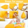 1/2Pcs Lazy Sofa Cover Solid Chair Covers Without Filler Large Bean Bag Cover Adults Couch Living Room Bedroom Tatami Lounger 3