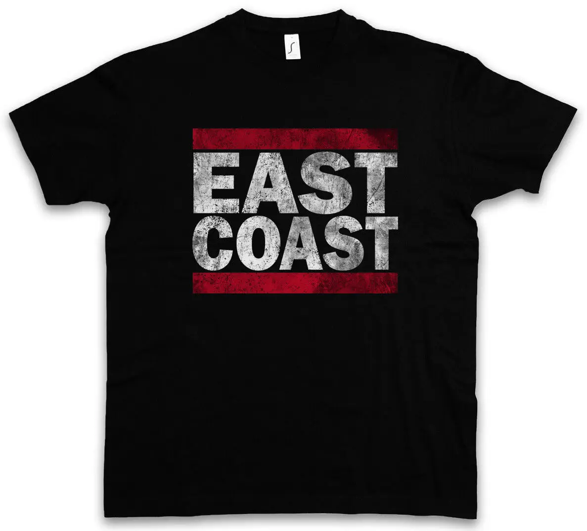 Футболка EAST COAST Run Fun DMC США Новая городская группа Side West с длинным или коротким рукавом