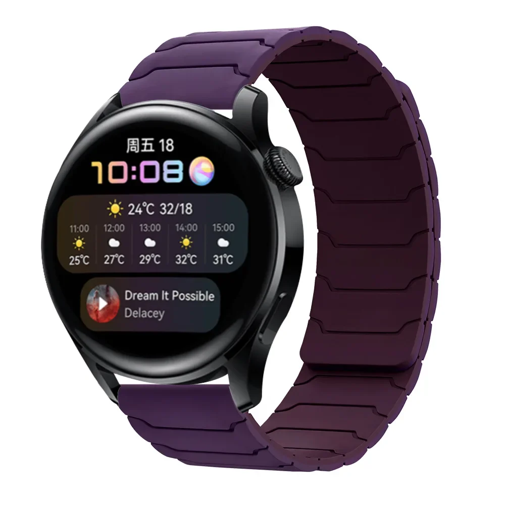 Premium Silicone Magnetic Watchband, 20mm/22mm - Universal Fit