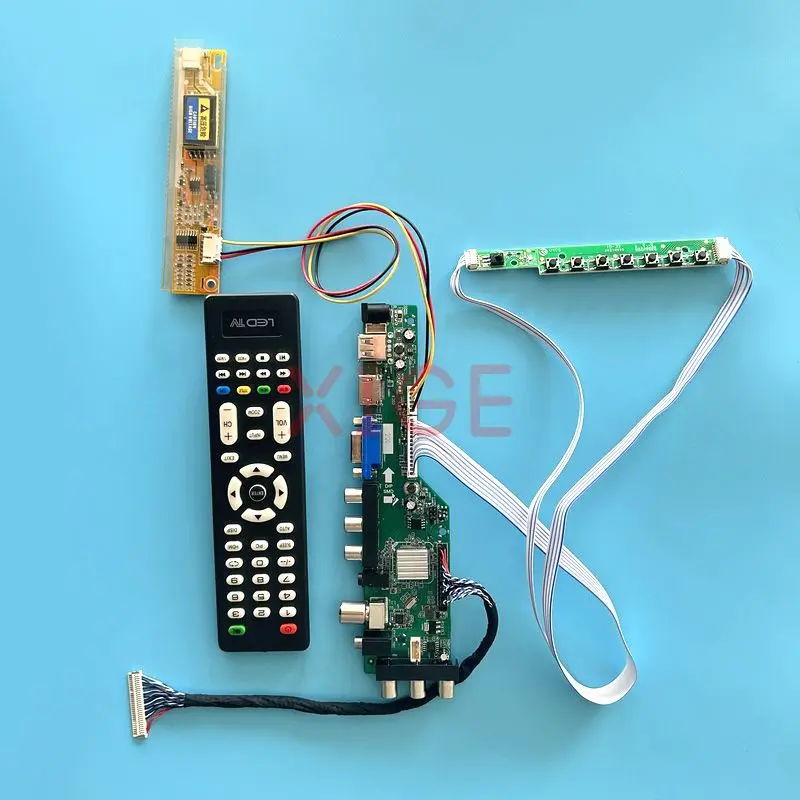 

LCD Driver Board Fit HV150UX1 IAUX14 ITUX97C N150U3 Monitor 1CCFL IR+AV+USB+HDMI+VGA 1600*1200 30Pin LVDS Kit Digital Signal DVB