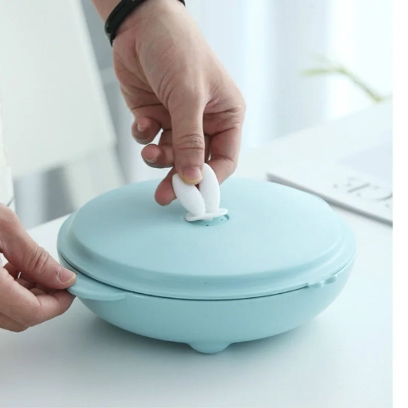 Household Portable Cute 304 Stainless Steel Children's Dinner Plate Grid Student Baby Tableware Rice Bowl Fast Food Plates: 3 - 5 Days Free Delivery Only UK