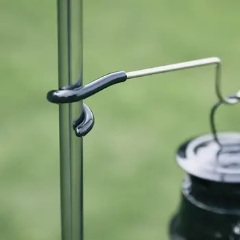 야외 램프 후크 행어 폴 마운트 후크, 블랙 폴 부착 행어, 다기능 캠핑 조명 후크 액세서리, 1 개, 3 개, 5 개