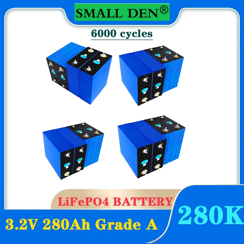 

Новый аккумулятор LF280K класса А 3,2 В 280AhLiFePO4 6000 циклов DIY12V 24 В для хранения энергии