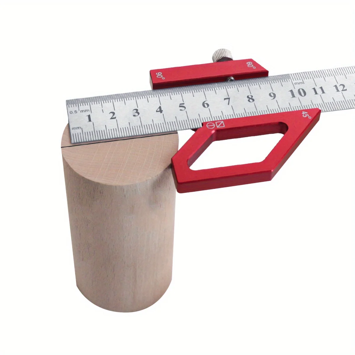 Woodworking Steel Ruler Positioning Block Center Finder 45/60/90 Degree Angle Scriber Line Marking Gauge Ruler Locator woodworking gauge