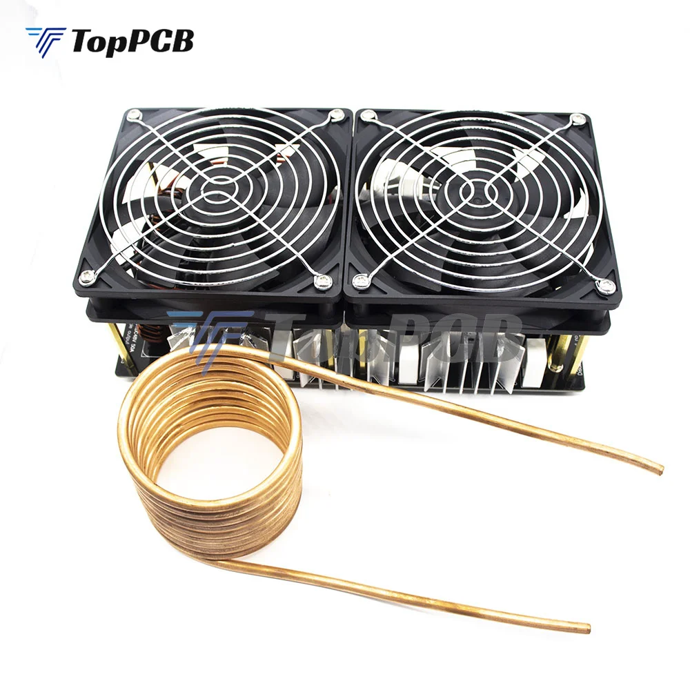 

2500W 50A DC 12-48V ZVS Induction Heating Board Power Supply Module High Frequency Low Voltage Flyback Driver Heater Tesla Coil