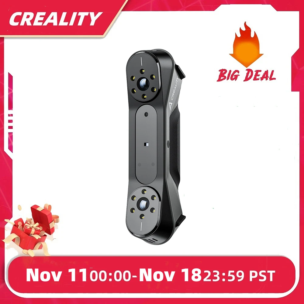 3d scanner Creality CR-Scan Raptor 3D printing handheld scan 0.02 mm accuracy 60fps scanning speed hybrid blue laser & NIR