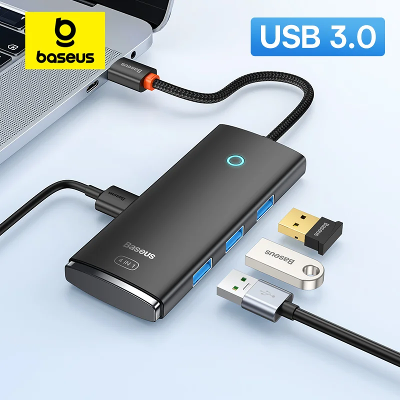 Baseus Hub Usb em Usb c Hub Usb tipo c para Multi Usb 3.0 Adaptador para Macbook Pro Air Huawei Companheiro 30 Usb-c 3.0 Splitter