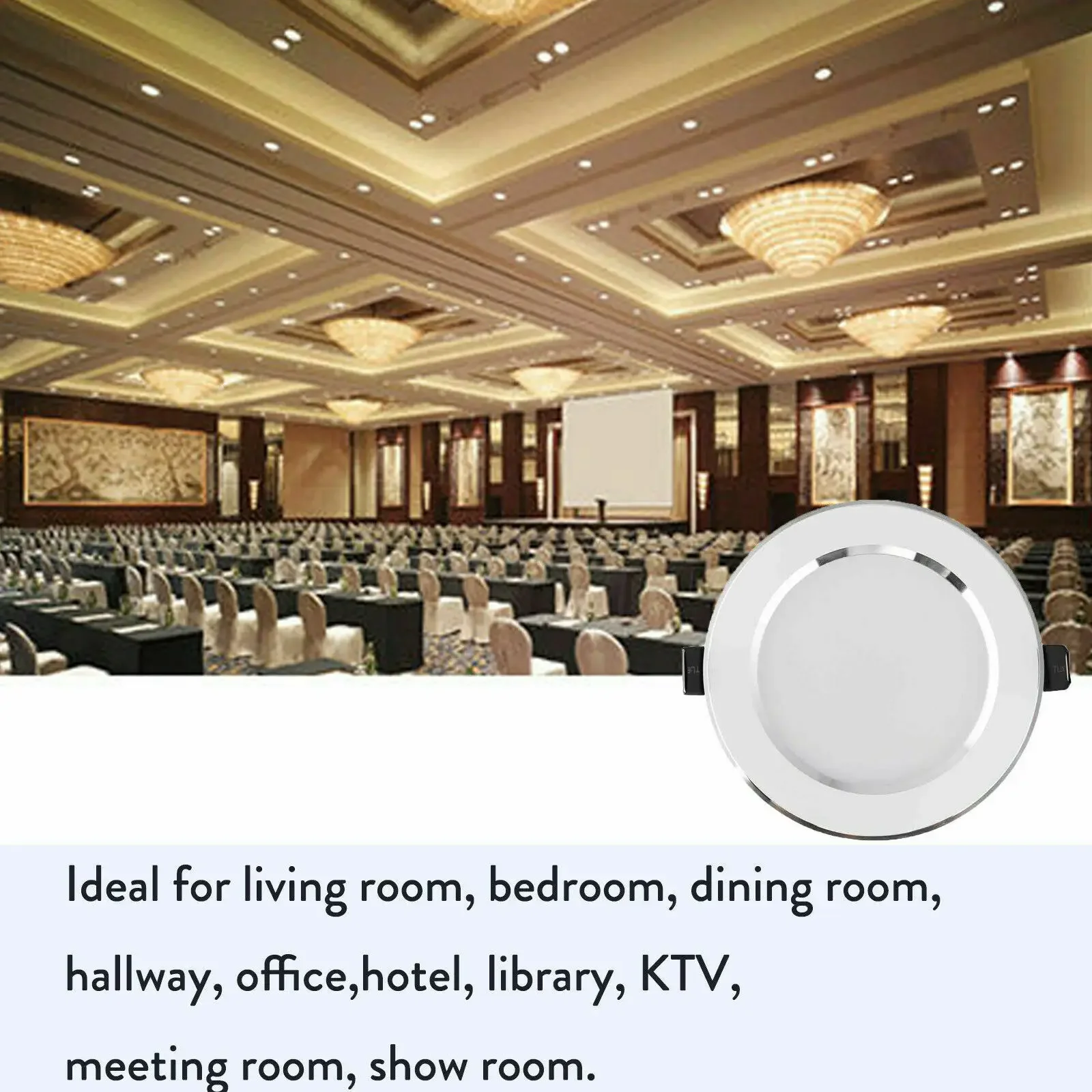 LED 천장 조명, 조도 조절식 매입형 LED 다운라이트, 따뜻하고 차가운 중성 백색 원형 패널 램프, 110V, 220V, 85-265V, 2 개, 3W, 5W, 7W, 9W