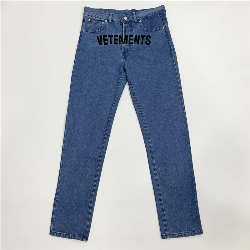 Black Logo Vetements Jeans Men Women 1 