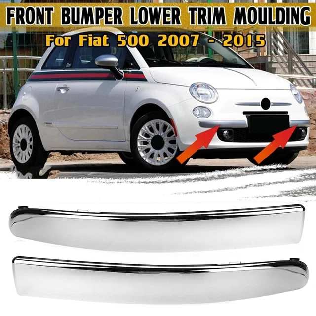 CHROMIUM STYLING FRONT BUMPER MOULDING LOWER CHROME TRIM LEFT/RIGHT FOR FIAT  500 2007-2015 735455056 735455057 - AliExpress