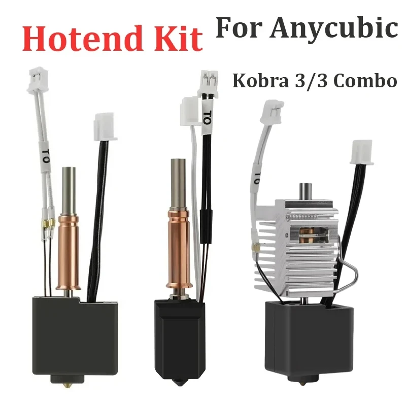 Für Anycubic Kobra 3 Combo Hotend Düse Thermistor Heizrohr 24 V 50 W Heizblock für Anycubic Kobra3 Ersatzzubehör