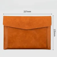 A4 Leather Document Bag Storage Bag  Large Capacity Double-layer File Folder Business Official Briefcase 2