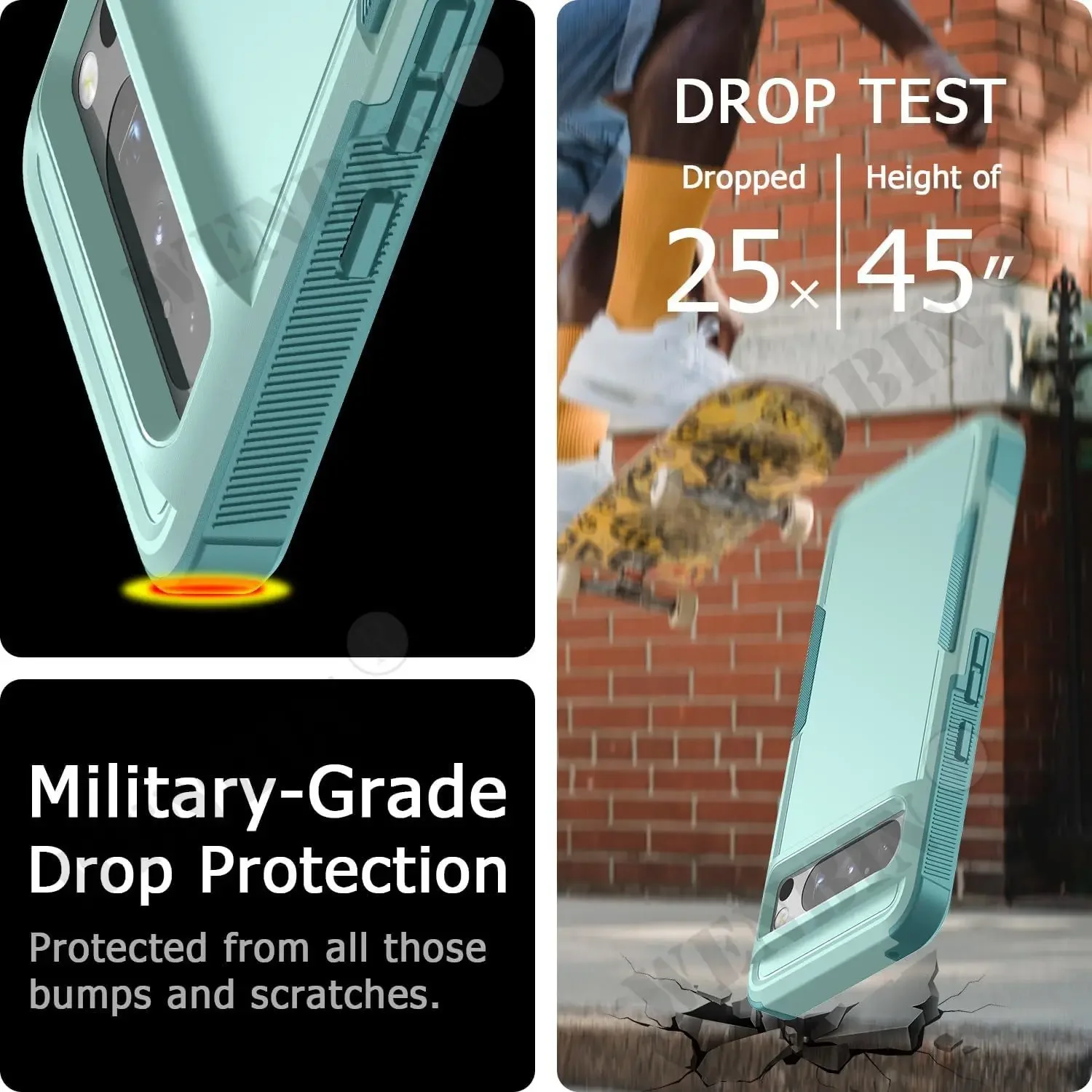 Heavy Duty Slim Armor Shockproof Protector Case - Premium Anti-Drop Rugged Cover