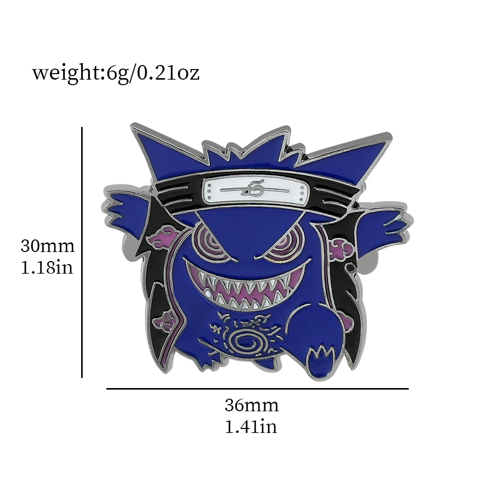 Gengar Cartoon Enamel Lapel Pin – Anime-Inspired Accessory