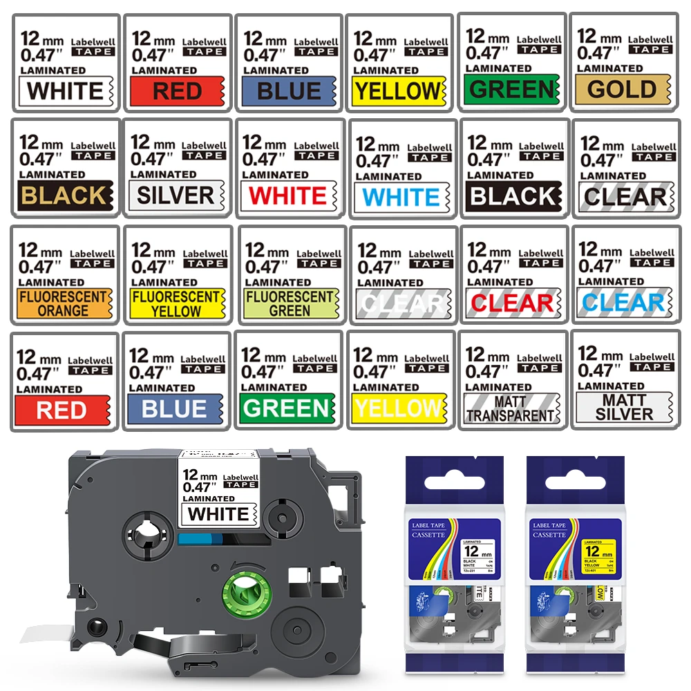 Cinta de etiquetas 231, Compatible con Brother 231, 131, 631, 221, 211