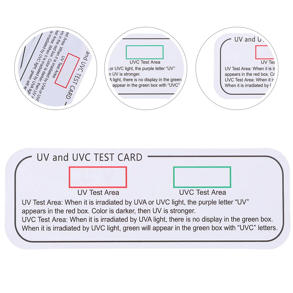 

5 Pcs UV Test Cards Cabinet Detection Light Indicator Effect Tester