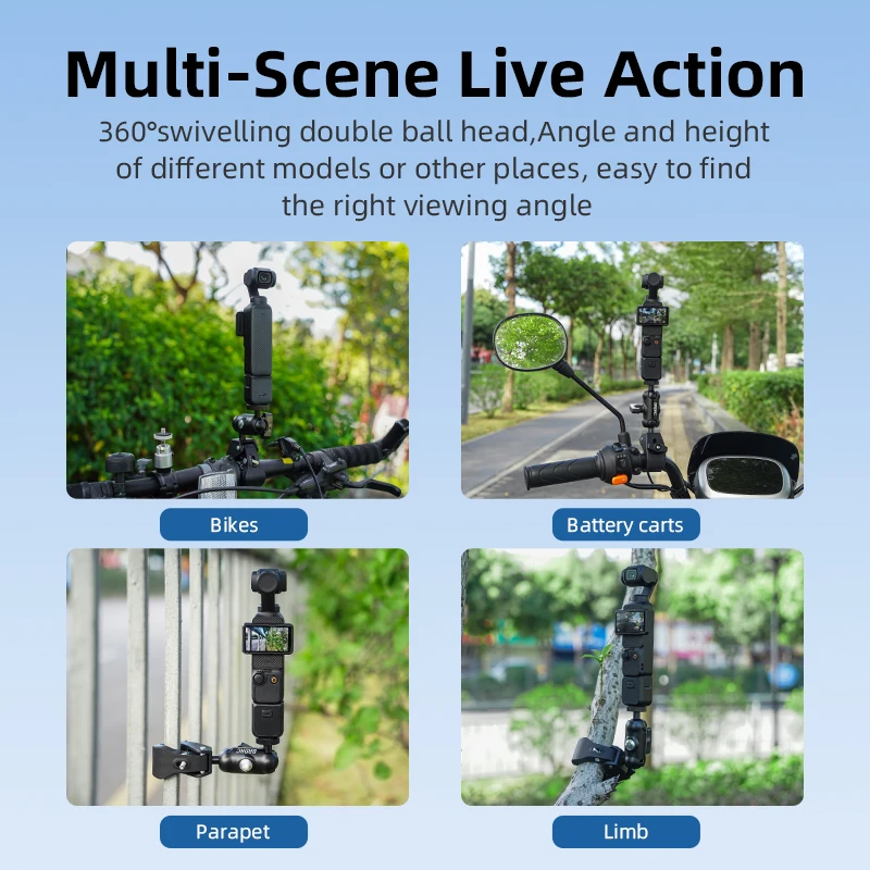 Bike Holder Mount for DJI Osmo Pocket 3 Camera Cycling Photography And Video Recording Life Stand Adapter Bracket Accessories