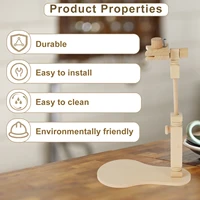 Support de broderie en bois, cerceau de broderie, mains libres, support de point de croix 360 ° Support de cerceau de broderie rotatif, support de point de croix 5