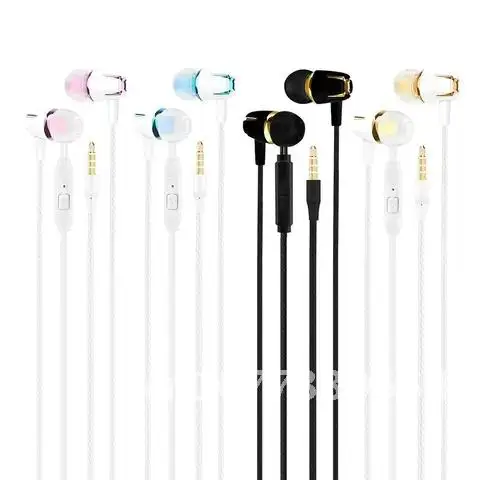 

Electroplating Bass Stereo In-ear Earphone with Mic Handsfree Call Phone Headset for Android Ios M18 3.5mm Wired Earphone