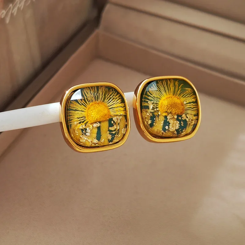 Trendy Jewelry Vintage Temperament Flower Earrings For Women Fashion Accessories - 4