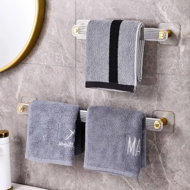 towel holder bathroom，Suction cup towel rack, no punching, strong wall mounted rack, bathroom accessories