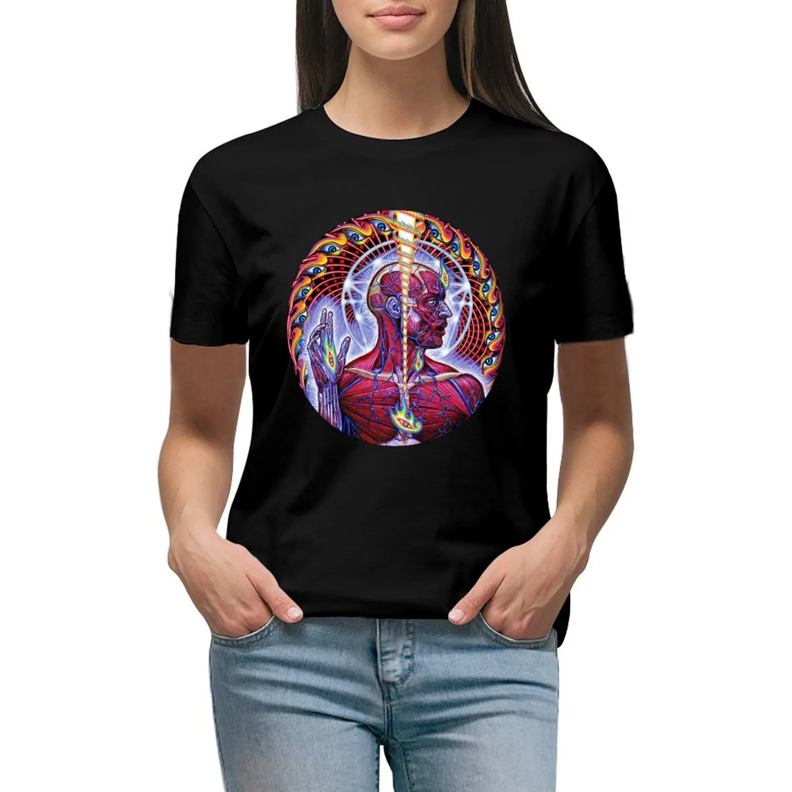 

Black Tool-Metal T-shirt tees anime clothes vintage clothes Women tops