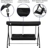 Tellis Outdoor Steel Converting Patio Swing Canopy Hammock with Cushions / Outdoor Swing Bed 5