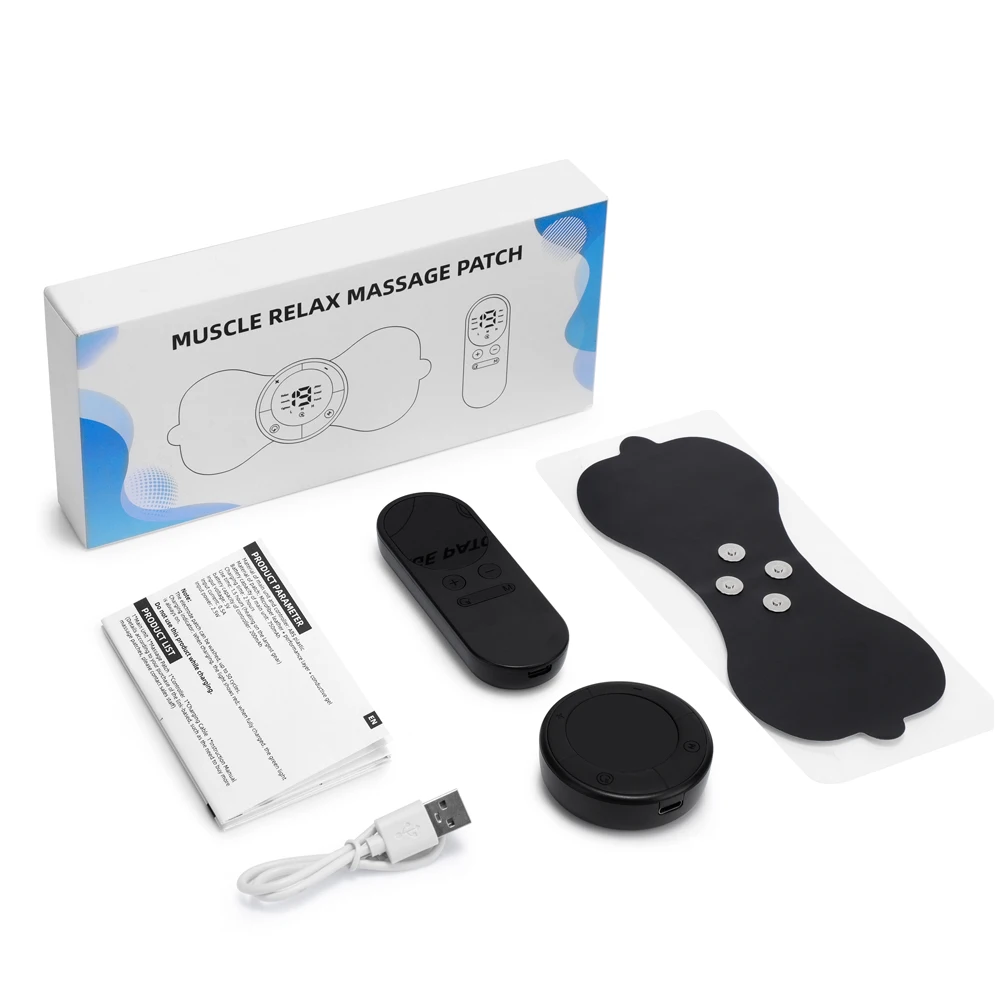 Mini EMS Neck Shoulder Massager Heating Pulse Muscle Nerve Electrostimulator Reu