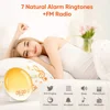 Simulation of Sunrise and Sunset Nature Wake Up Light LED Electronic Alarm Clock Light Bedside Lamp Sleep Timer Light Home Decor 2