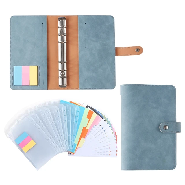 couleur bleu 1 Classeur de Budget en PVC, Organisateur avec Enveloppe pour  Billet d'Argent A6, Carnet de Notes, Planificateur, Autocollants de