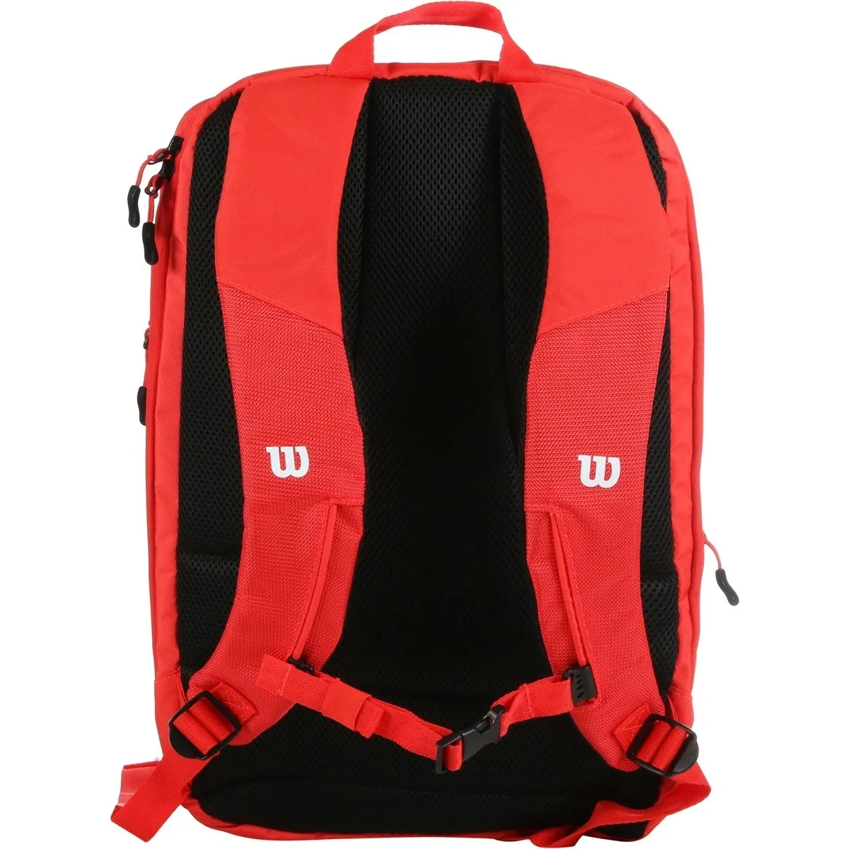 Wilson Tennis Super Tour | Authentic Tennis Backpack | Red or Black | Insulated Pocket | Minimalist Design | 2 Racket Max | Sport Two-toned Tennis Bag Max