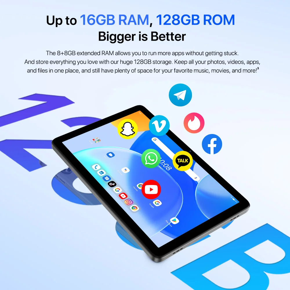 UMIDIGI G3 Tab Ultra MTK G99 Octa-Core 10.1” HD 8+8GB 128GB 1TB TF Expansion Android 13 8MP+8MP 6000mAh Long-Lasting Battery 18W 4