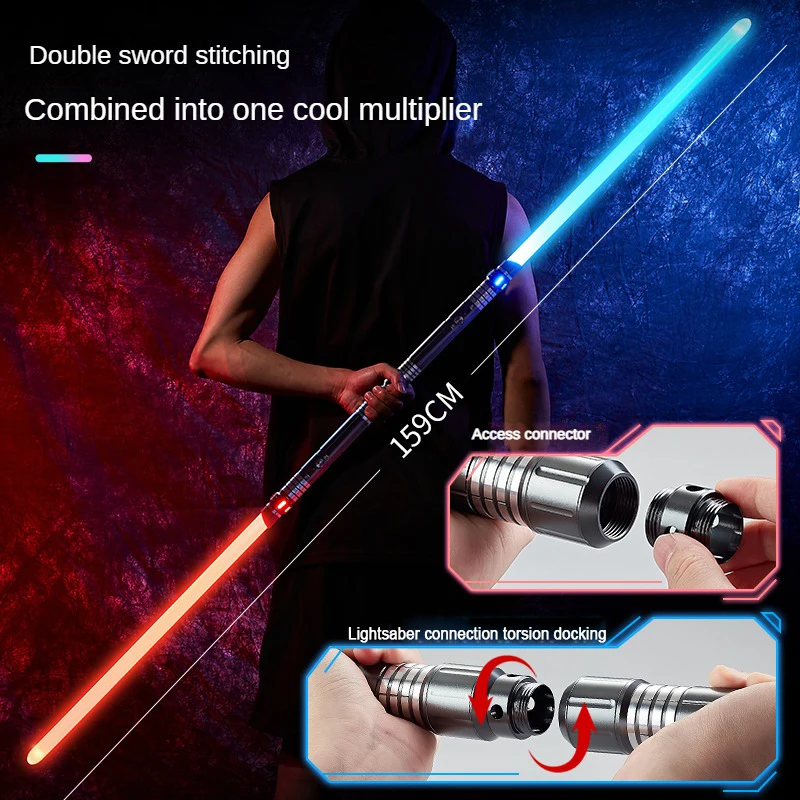 Lightsaber Metal Laser Sword Toys RGB Light Saber 7 Color Change Kids Soundfonts Force FX FOC Blaster Toys Jedi Laser Sword Gift lightsaber toy