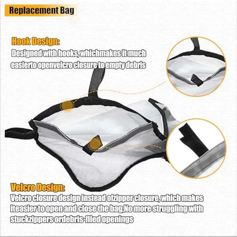 3Pcs Pool Cleaner Bag For Pentair Racer Automatic Pool Cleaner 360228 & LS 360330, Vacuum Debris Bag
