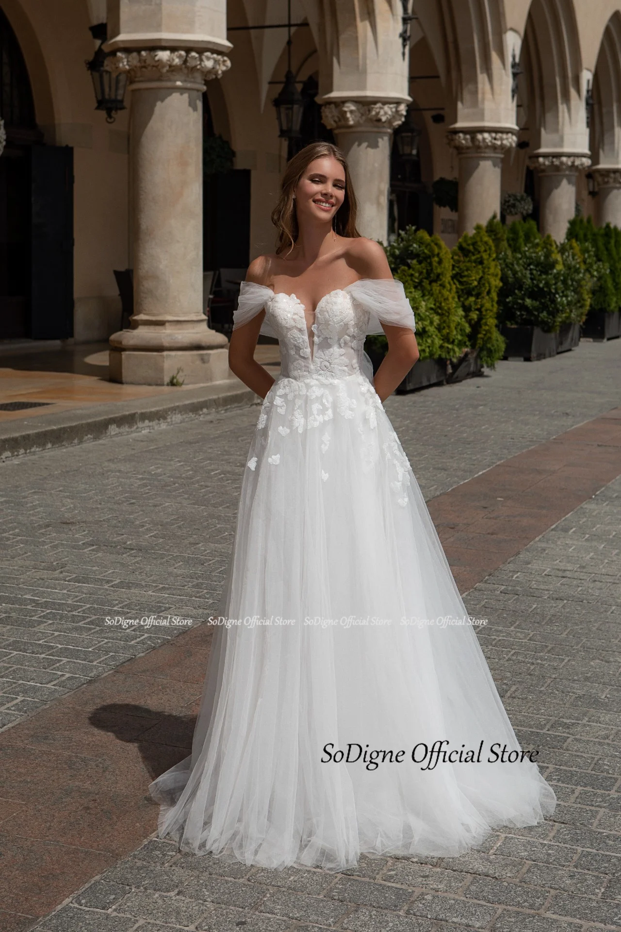 SoDigne Boho Wedding Dresses A-line Sweetheart Tulle Sleeveless Bride Gowns Long 2024 Women Bridal Dress robe de mariée 10 S747557e74a1e4461a296c497202b6ae3l